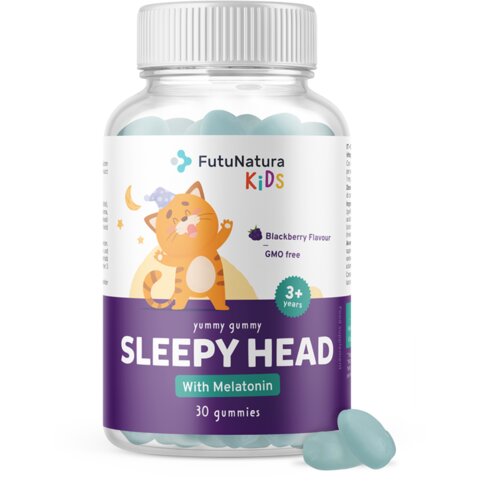 FutuNatura Kids yummy gummy Sleepy Head - 30 gum. bom. Slike
