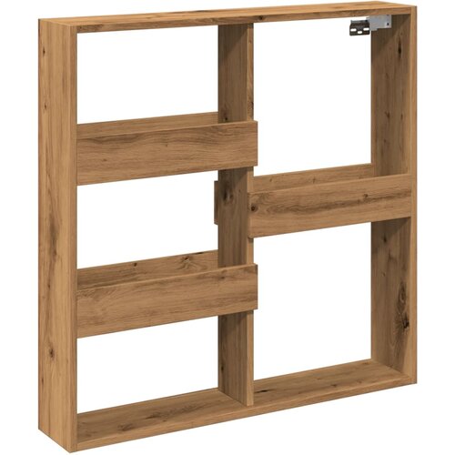 Maison Chic Stenska omarica - Zidna omarica artisian hrast 80x15x80 cm inženirski les iu1297, (22062914) Slike