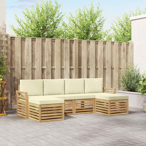  Set vanjskih sofa 6 pcs Bijela i krem 253 x 122,5 x 73 cm Cijene