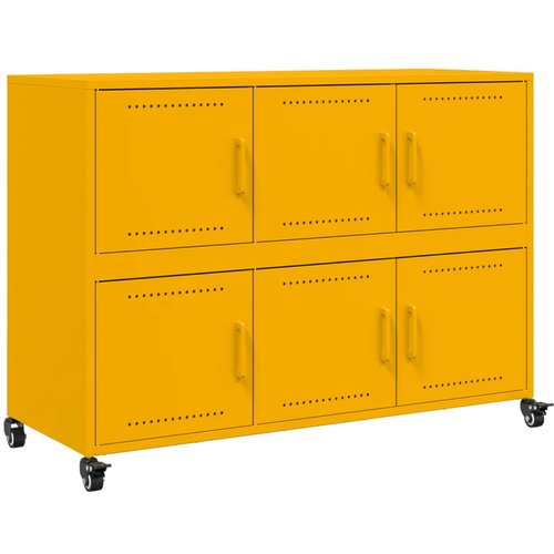 Maison Chic Komoda - Predalnik gorčično rumena 100,5x39x72 cm jeklo, (21716014) Cene