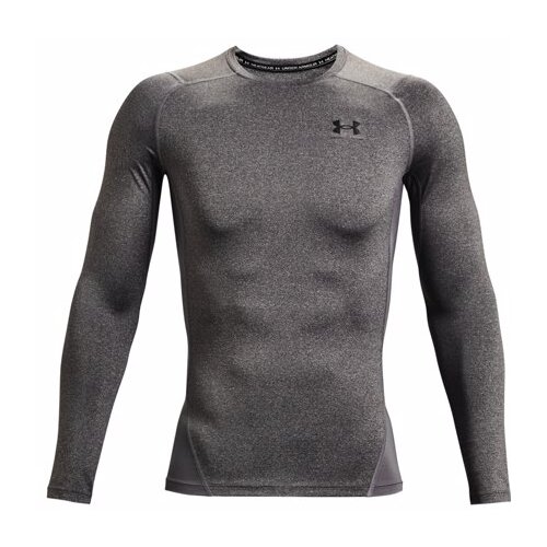 Under Armour UA HeatGear Compression LS Shirt, Carbon Heather/Black - XL, (20489483) Cene