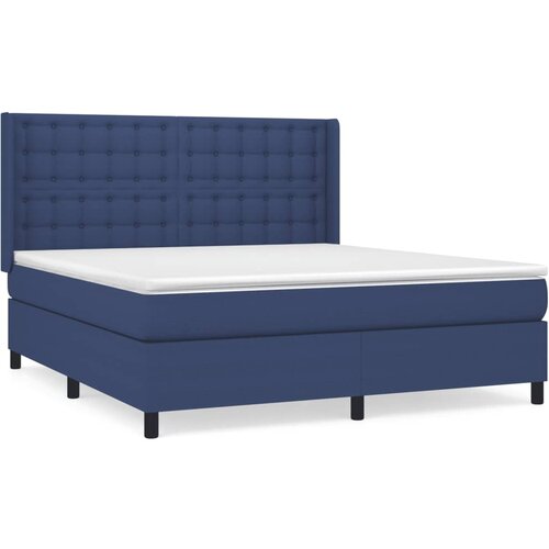 Maison Chic Box spring postelja - Vzmetna postelja z vzmetnico modra 160x200 cm blago SL14859, (21882807) Cene