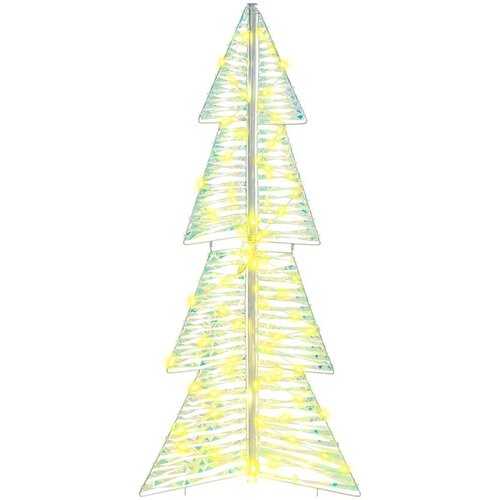 VidaXL Božićno drvce s 100 LED svjetlima Topla bijela 120 cm PET Slike