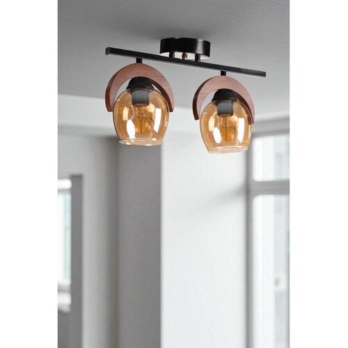 Opviq luster 9003-5, 2 &amp;times; E27, medeni / orah / crni Slike