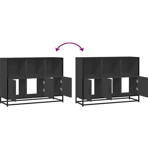 VidaXL Komoda crna 100x35x76 cm od konstruiranog drva Slike