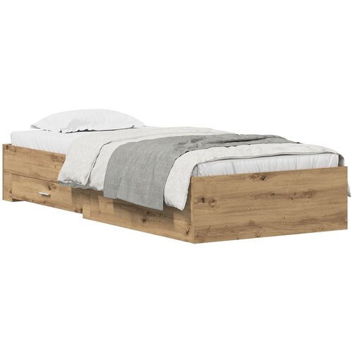 vidaXL Postelja okvir Artisan Oak 90x200 cm Inženirski les Cene