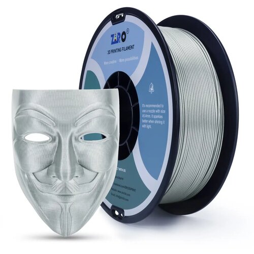  ZIRO Glitter Diamond PLA filament 1,75 mm – Silver Cene