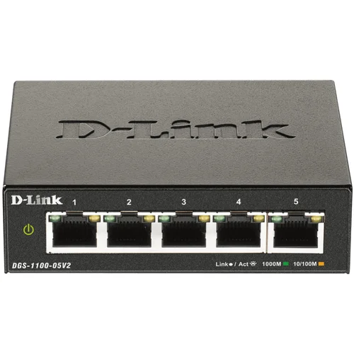 D-link DGS-1100-05V2/E network switch Managed L2 Gigabit Ethernet (10/100/1000) Black