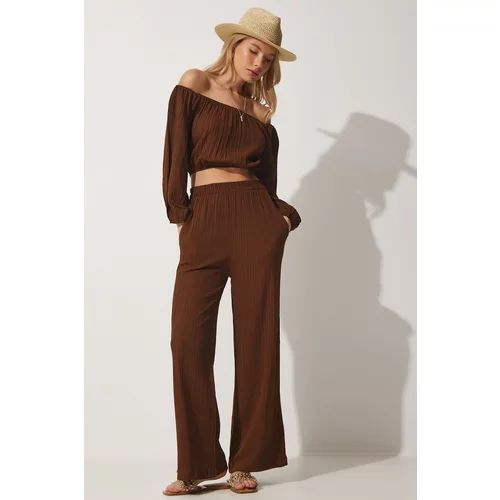 Happiness İstanbul Two-Piece Set - Brown