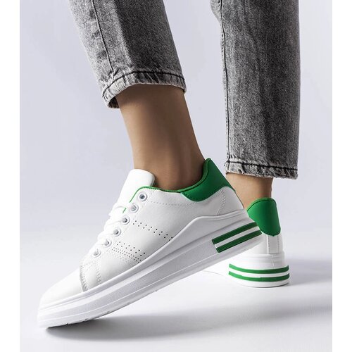 Gemre White sneakers with green accent Davisson Cene
