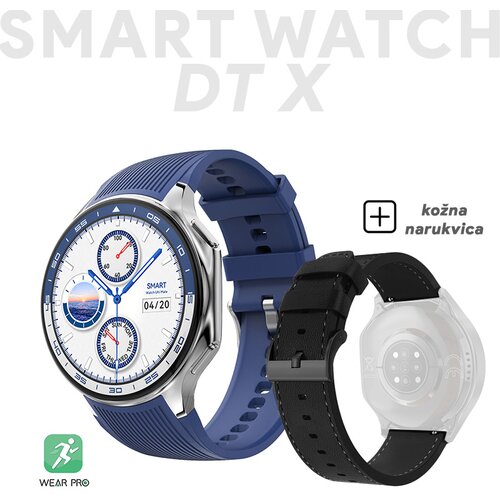 Smart Watch dt watch x srebrni (kozna+silikonska narukvica) Cene