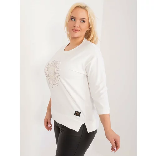 Fashion Hunters Women's cotton blouse size Ecru