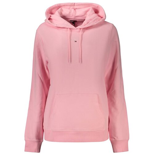 Tommy Hilfiger ženska hoodie dukserica s vezenim logom roza Slike