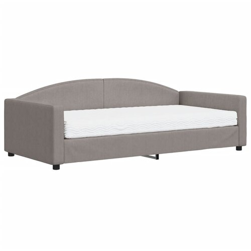 vidaXL Dnevna postelja z vzmetnico taupe 100x200 cm blago, (20929771) Cene