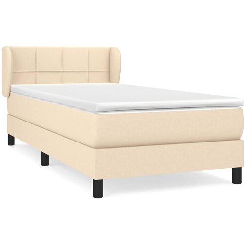 Maison Chic Box spring postelja - Vzmetna postelja z vzmetnico krem 90x200 cm blago SL13701, (21882768) Slike