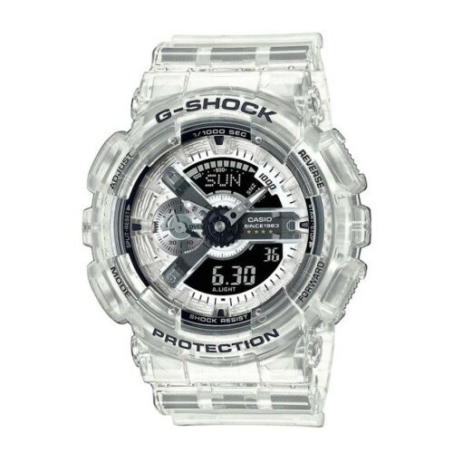 Casio Muški g shock transparentni sportski ručni sat sa belim silikonskim kaišem ( ga-114rx-7aer ) Slike