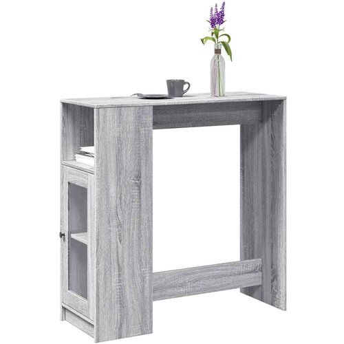  Barski stol s držačima boja hrasta 101x40x103,5 cm drveni Cene