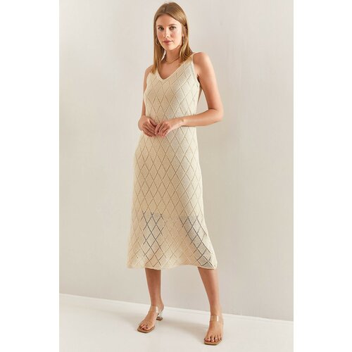 Bianco Lucci women's strappy knitwear dress Cene