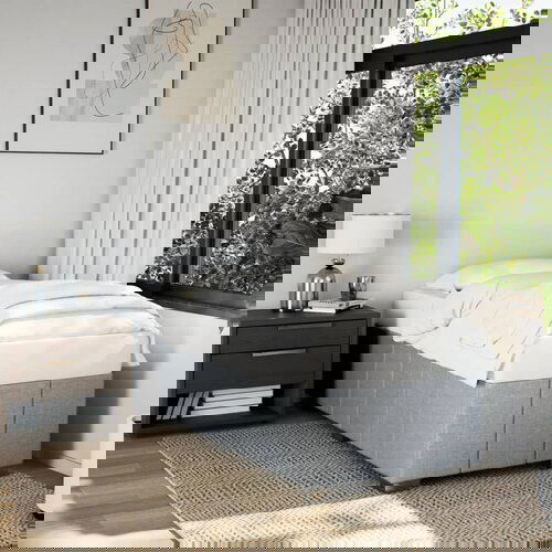 VidaXL Okvir za krevet svjetlosivi 100 x 200 cm od tkanine Slike