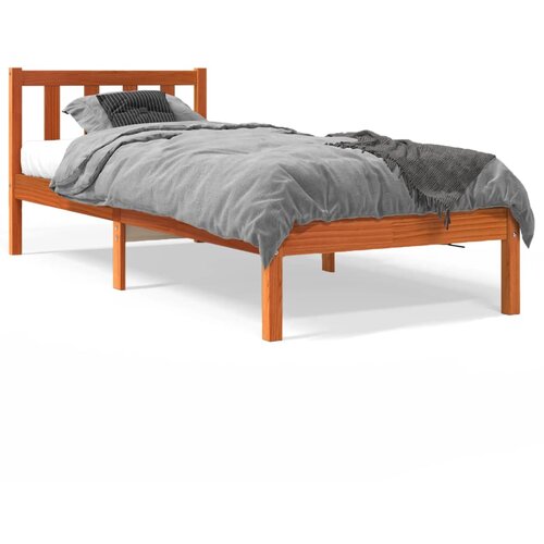 VidaXL Okvir kreveta vo&amp;scaron;tano smeđi 90 x 190 cm od masivne borovine Slike