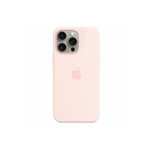 Apple iphone 15 pro max silicone case w magsafe - light pink (mt1u3zm/a) Slike