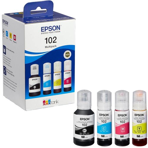 Epson Komplet črnil 102 (BK/C/M/Y), original Cene