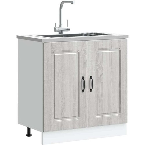 vidaXL Donji ormarić za sudoper Kalmar siva sonome 80x46x81 5cm drveni Cijene
