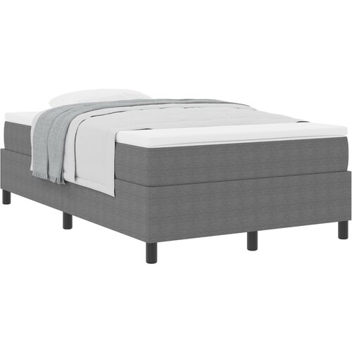 vidaXL Postelja z Box Springom z Vzmetnico Svetlo Siva 120x200 cm Žametna Tkanina, (22080812) Cene