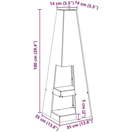 VidaXL Čelik otporan na vremenske uvjete Corten čelik 35 x 35 x 100 cm Slike