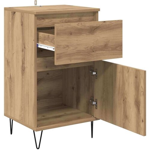 vidaXL Strani šal artisan hrast 35 x 40 x 70 cm Konstruiran les Cene