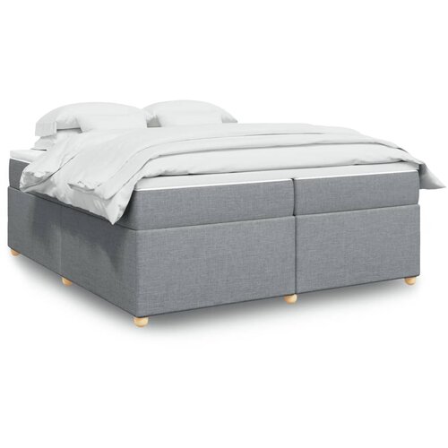vidaXL Krevet s oprugama i madracem svjetlosivi 200 x 200cm od tkanine Cene
