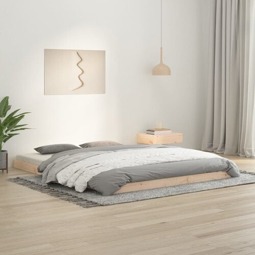  Okvir kreveta 150 x 200 cm veliki bračni od masivne borovine Cijene