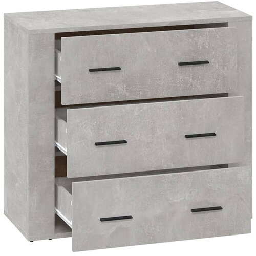  Komoda siva boja betona 80 x 33 x 70 cm od konstruiranog drva Slike