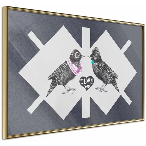  Poster - Bird Love 90x60