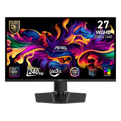 MSI MAG 271QP QD-OLED X24 računalni monitor 67,3 cm (26.5") 2560 x 1440 pikseli Wide Quad HD Crno Cijene