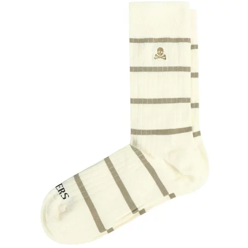 Scalpers Čarape ecru/prljavo bijela / zelena