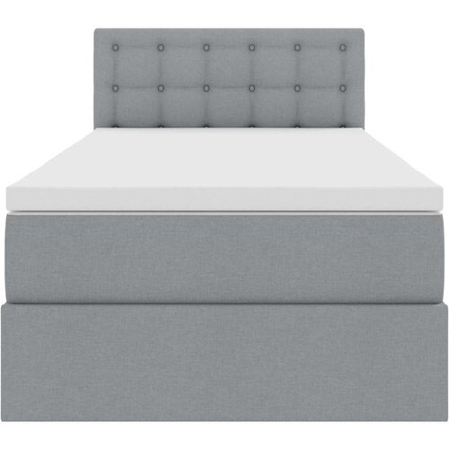  Krevet s madracem i skladi&amp;scaron;tem Svijetlo siva 90 x 200 cm - Svjetlosiva 90 x 200 cm Gumbi Slike