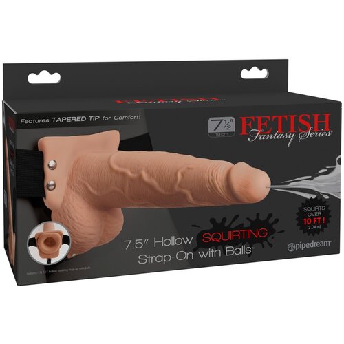 Pipedream Fetish Strap-On 7,5 - strap-on, votel, brizgalni dildo (naravni) Slike