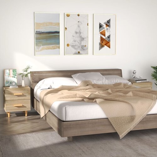  Noćni ormarići 2 kom boja hrasta sonome 40 x 35 x 47,5 cm Cene