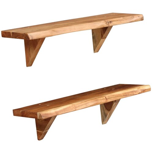 vidaXL Zidne police od masivnog bagremovog drva 2 kom 60 x 20 x 16 cm Cijene