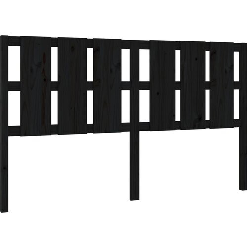 Maison Chic posteljno vzglavje - vzglavna omarica - nočna omarica črno 185,5x4x100 cm trdna borovina, (21706146) Slike