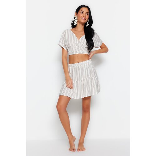 Trendyol Two-Piece Set - Beige - Relaxed fit Slike