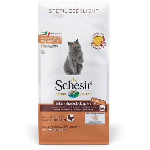 Schesir Sterilized & Light s piletinom - 10 kg