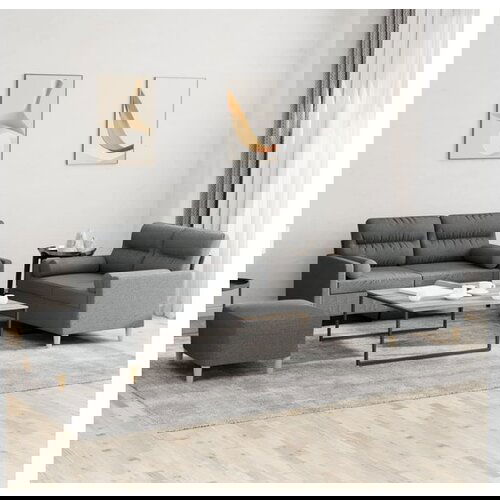 vidaXL 3-dijelni set sofa s jastucima tamnosivi od tkanine Cijene