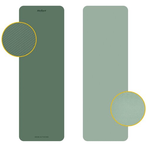 Rebel ACTIVE Strunjača prostirka za jogu, pilates i fitnes 183x61 cm debljina 4mm TPE zelena RBA-3157-2GR Slike