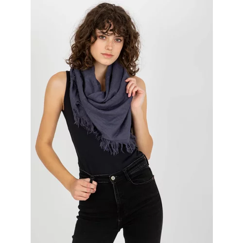 Fashion Hunters Lady's scarf with fringe - blue