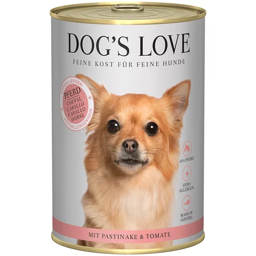 Dog's Love hipoalergena hrana 6 x 400 g - Konj