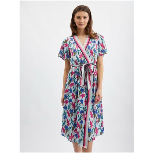 Orsay Pink-Blue Women Flowered Dress - Women Slike