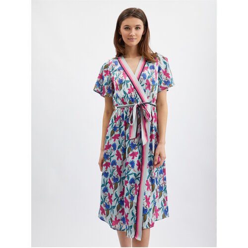 Orsay Pink-Blue Women Flowered Dress - Women Cene