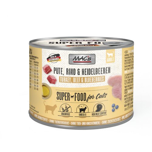  MAC´s Cat 6 x 200 g - Puran, govedina & borovnice Cene